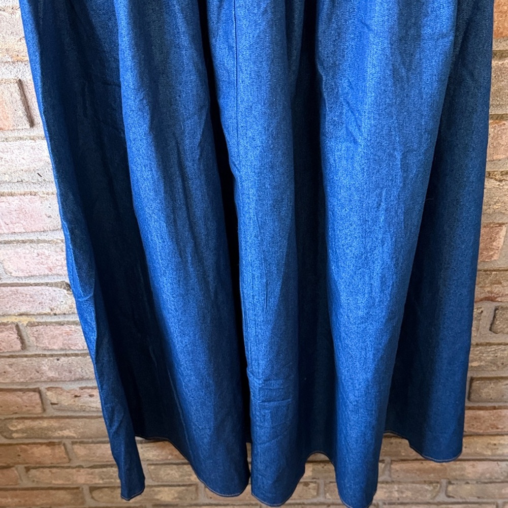 Commense Denim-Style Sleeveless Maxi Dress in Navy Blue - Picture 6 of 12